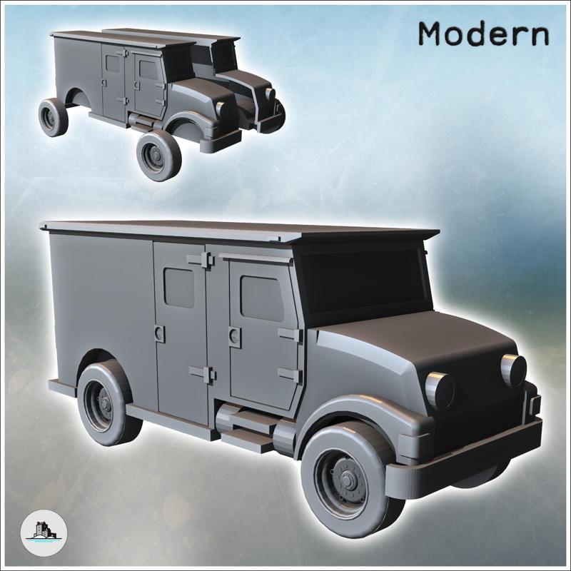 Police Armoured Van with Side Door (5) - Cold Era Modern Warfare Conflict World War 3 RPG  Post-apo WW3 WWIII