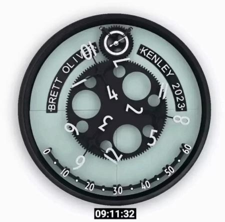 Geneva Drive Clock Seconds Dial, 3D Backplate/Drill Template & Wall Hanger added
