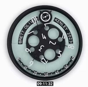 Geneva Drive Clock Seconds Dial, 3D Backplate/Drill Template & Wall Hanger added
