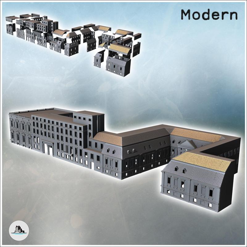 Reich Chancellery and surrounding buildings including Reichskanzlei (Berlin, Germany) - Modern WW2 World War Diaroma Wargaming RPG Mini Hobby