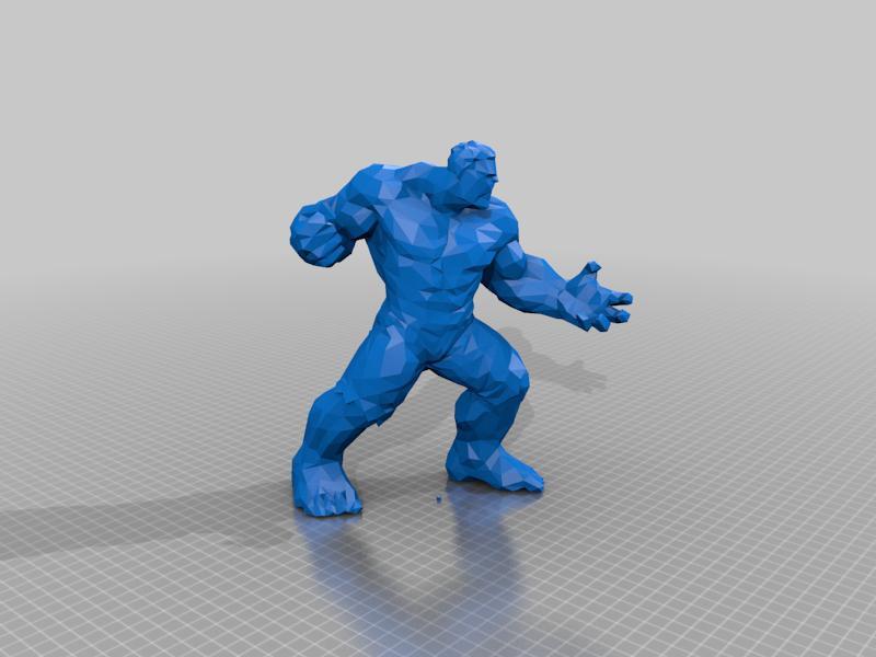 low poly incredible hulk