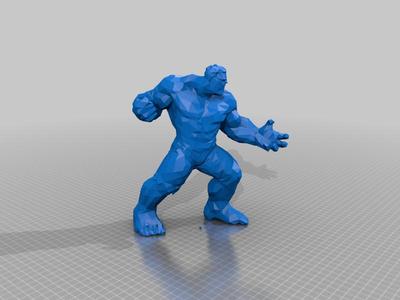 low poly incredible hulk