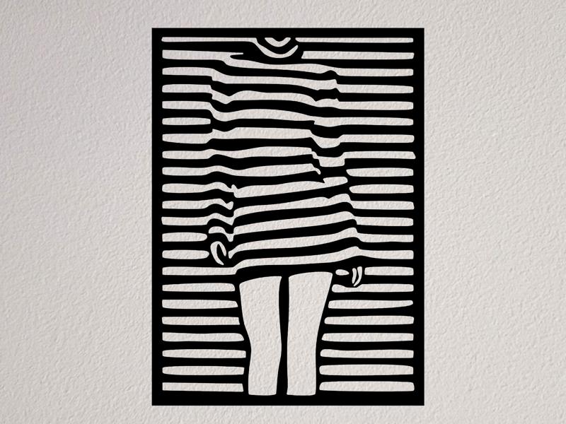 Woman illusion wall art #20