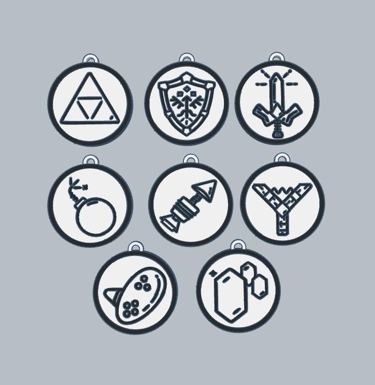 THE LEGEND OF ZELDA KEYCHAINS
