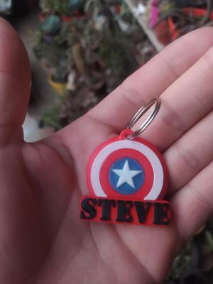 Captain America key ring shield