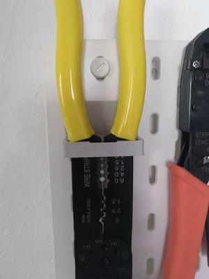 Wire cutter / terminal crimping tool holder for IKEA SKADIS