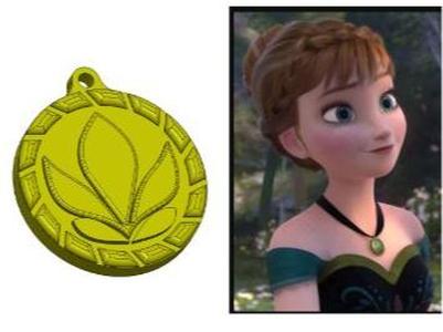 Frozen Necklace Princess Anna 