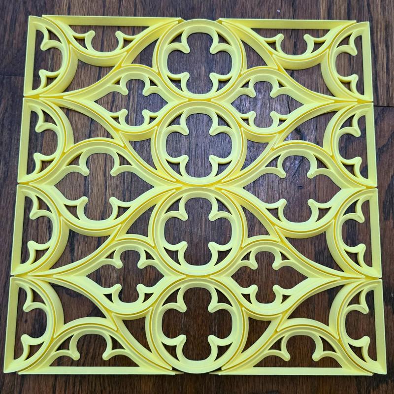 Gothic Tracery Tile - Carlisle Cathedral Plate III