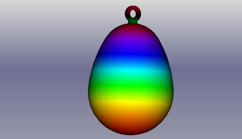 Osterei mit Öse (2 teilig)