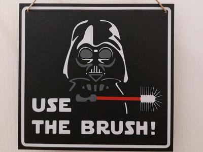 Plate WC - Darth Vader - Use the brush!