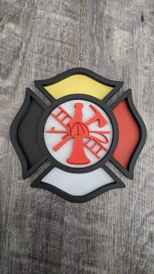 Firefighter Maltese Cross Medicine Wheel Version