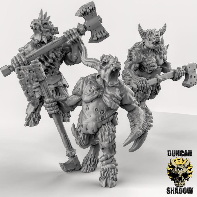 PestiGor with Great Weapons Beastmen (Pre Supported)