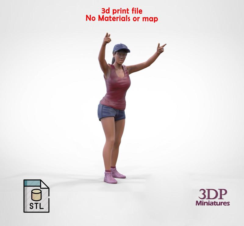 N1 standing person for racetracks or spectator 3D print model