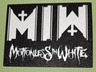 Motionless in White band logos as magnet