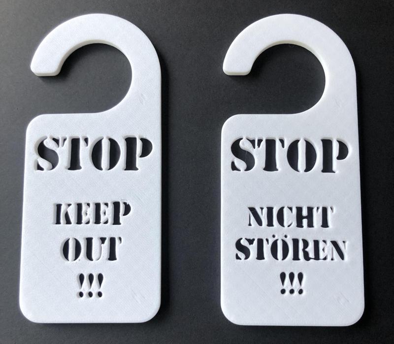 Türanhänger STOP NICHT STÖREN, Door Hanger STOP KEEP OUT