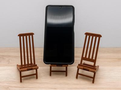 Deckchair phone holder