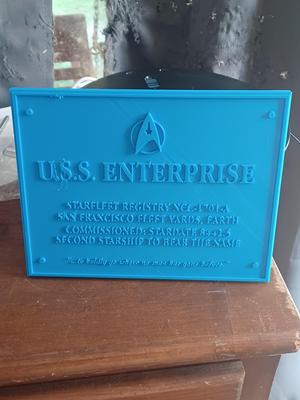 uss enterprise plaque