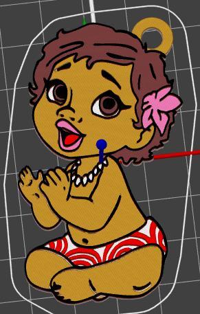 Baby Moana keychain