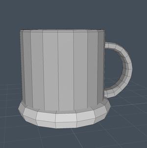 Low poly coffee cup