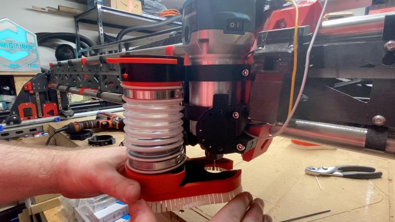 LowRider v3 Floating-Z Dust Shoe and Makita Router Mount, for 2.5-inch Vac Hose (VacMaster Shop Vac) v1.0