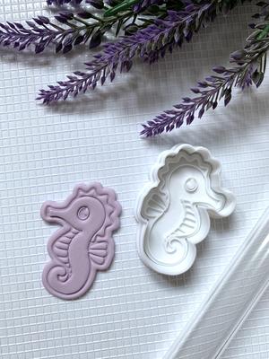 Seahorse cookie cutter stamp