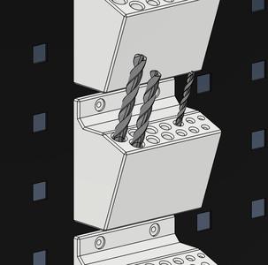 10mm square hole 38mm pitch pegboard attachments