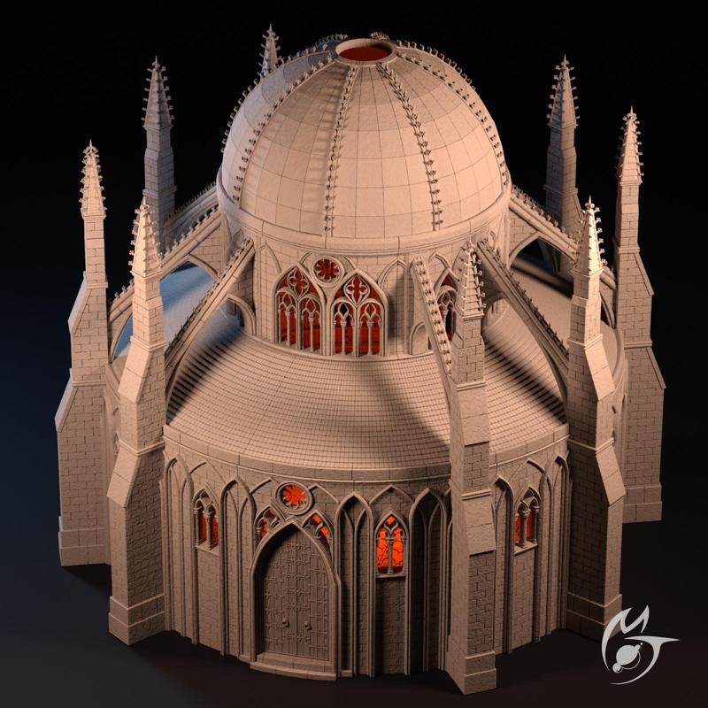 Mausoleum of the Martyr Structure - modular OpenLOCK terrain