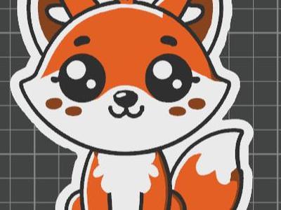 cute fox keychain