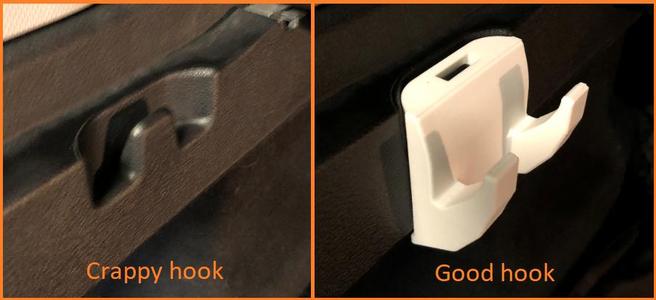 Bag hooks for BMW X1 vehicle