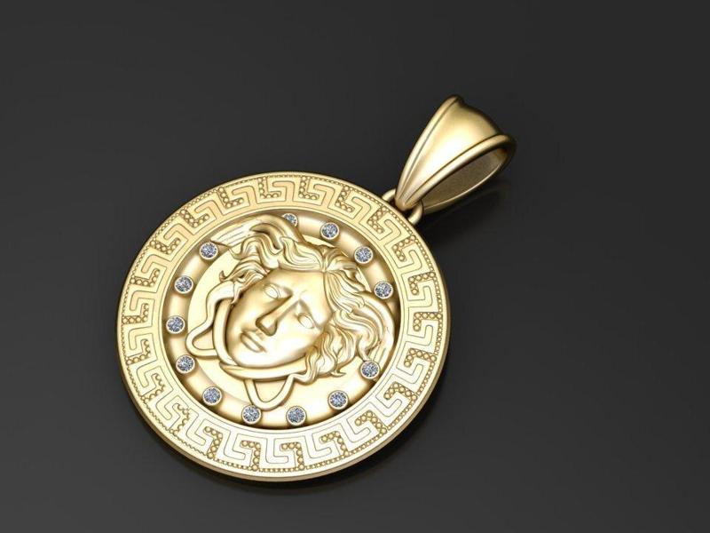 classical face necklace 3D printable model