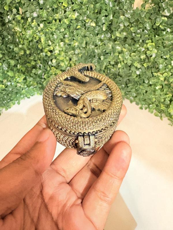 GOLD OPIUM BOX JEWELERY CONTAINER