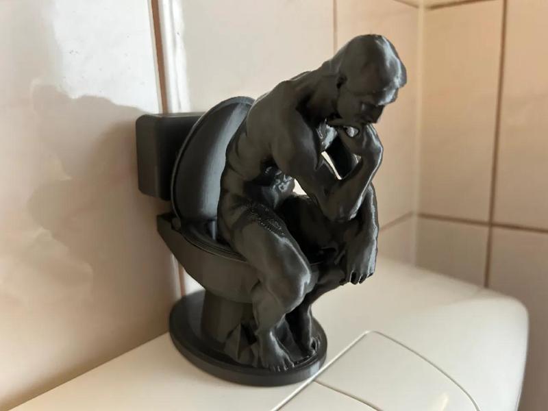 Der Denker auf dem Klo   