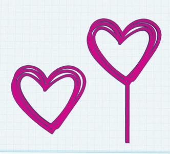 heart / topper heart / serce topper   