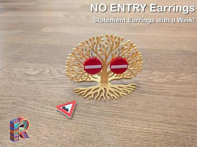 "No Entry – Unless Invited" Earrings