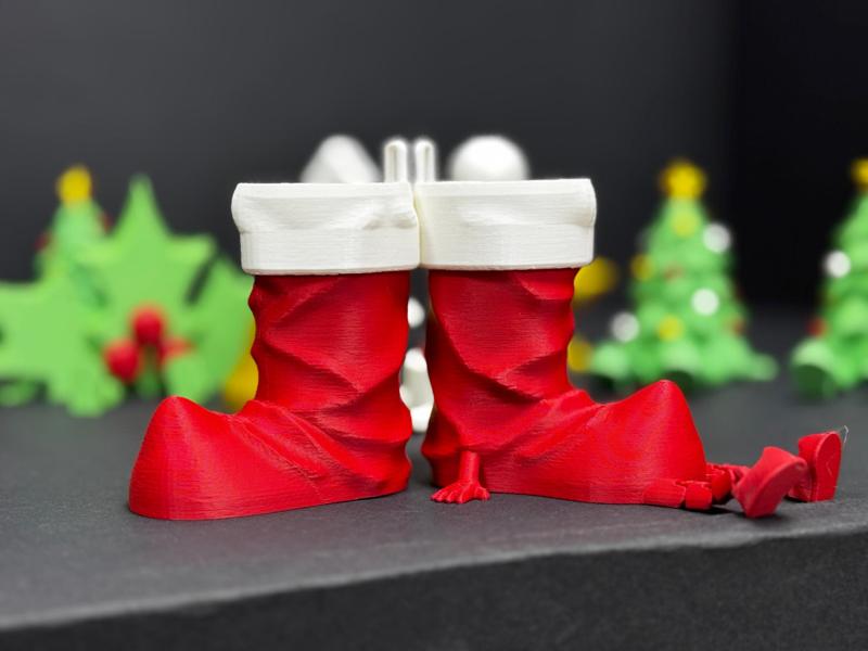 Christmas Stocking in Red and White