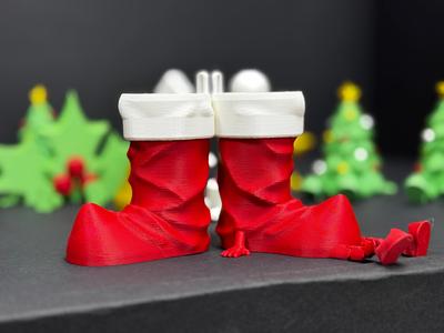Christmas Stocking in Red and White