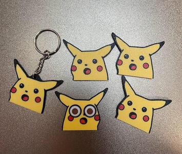 Surprised Pikachu (magnet and keychain)