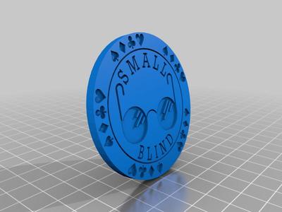 big blind small blind dealer poker chip