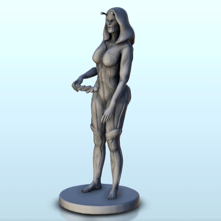 Sexy humanoid alien warrior with sword 11 - Sci-Fi Science-Fiction 40k 30k