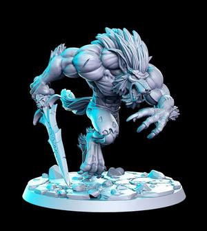 Moonfang (Werewolf Swordfighter) - 32mm - DnD