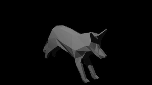 Low poly fox