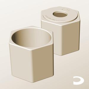CH96-95-P Pierced Modular Stacking Storage Box Bin Container Planter Lamp Shade | Printable Objects - Infinite Containers | stl file for 3d printing