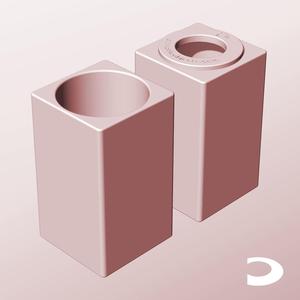 CS68-130-P Pierced Modular Stacking Storage Box Bin Container Planter Lamp Shade | Printable Objects - Infinite Containers | stl file for 3d printing