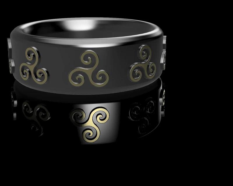 Triskel ring   Bague triskèle   