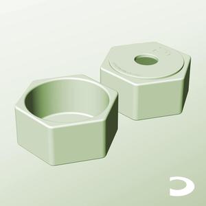 CH128-70-P Pierced Modular Stacking Storage Box Bin Container Planter Lamp Shade | Printable Objects - Infinite Containers | stl file for 3d printing