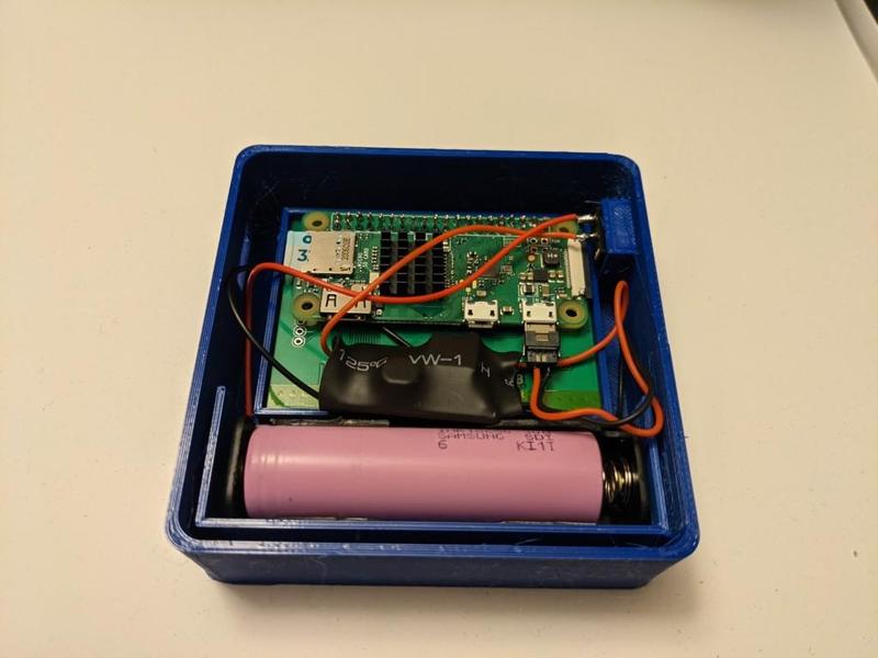 Case for 18650 Powered Raspberry Pi Zero With Screen