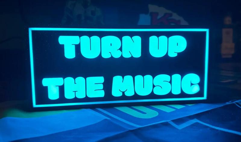 Turn Up The Music light box   
