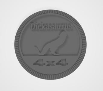 NSFW Phallus Dino Jeep Rated Badge