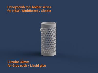 Glue holders - ID32 - Honeycomb holder series