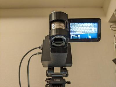 Handycam HDR-TG5V and Station Desk shooting holder